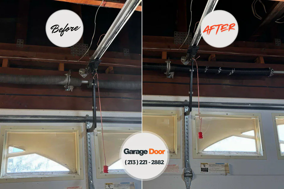 Before and after: garage door repair 37073